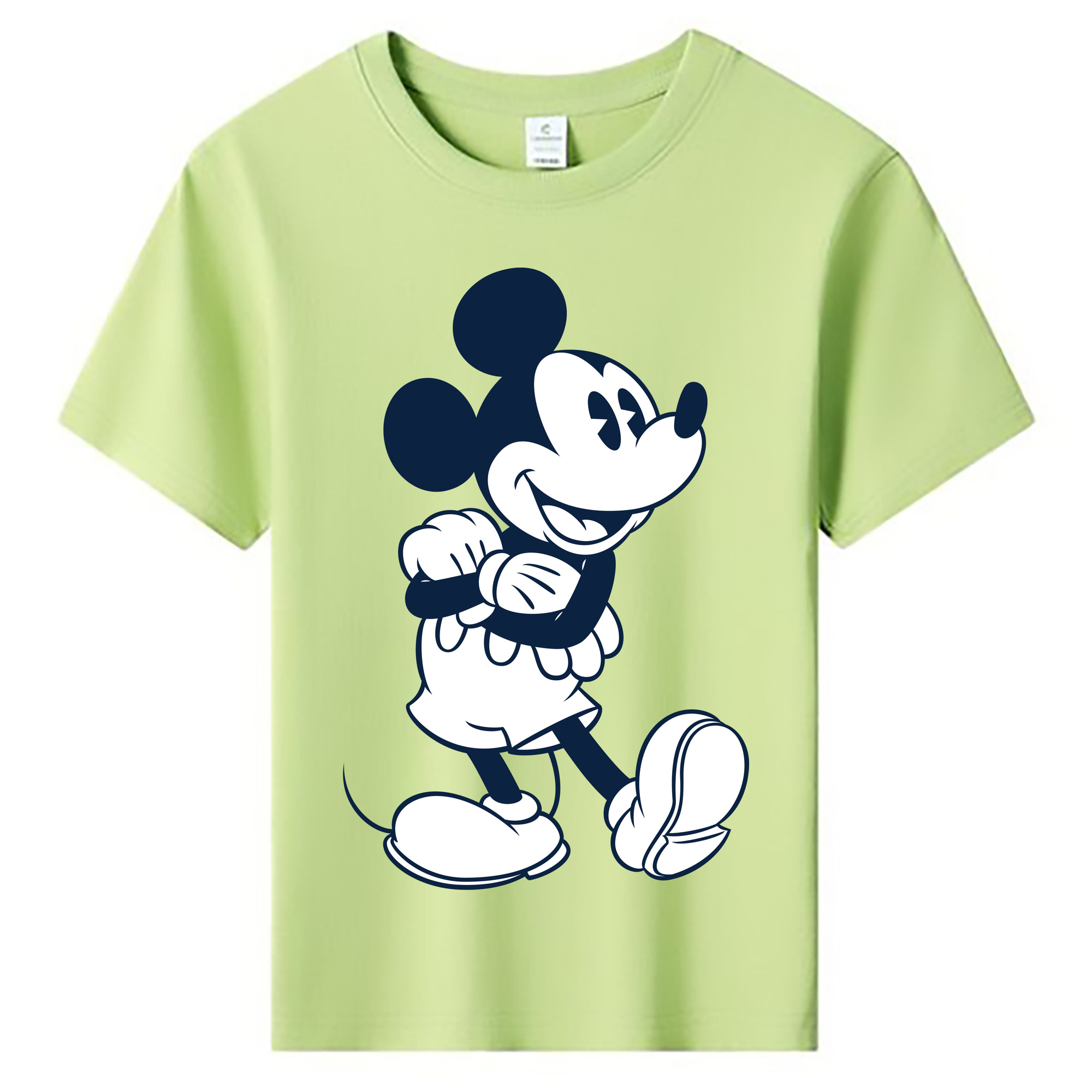 ミッキーマウス Mickey Mouse 綿100％キッズTシャツ（フロントプリント）